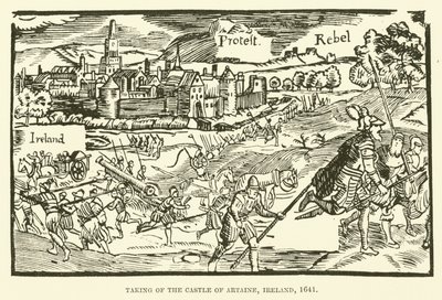 Indtagelse af slottet i Artaine, Irland, 1641 af English School